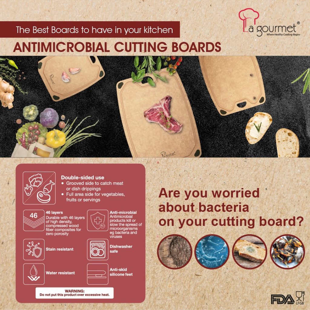 La gourmet Antimicrobial Cutting Boards