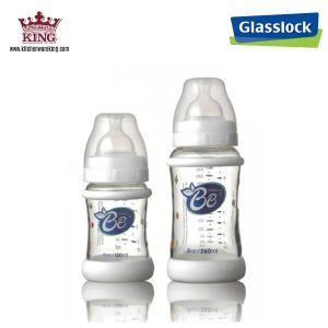 GlassLock Baby Glass Bottles set (1 x 260ml Wide Bottle Type, 1 x 150ml Wide Bottle Type)