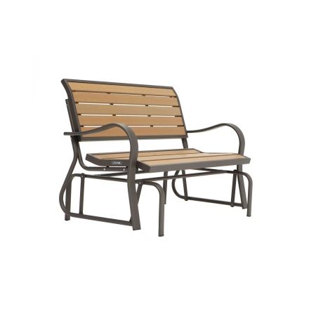 Lifetime Glider Bench With Wood Grain