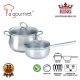 La gourmet® 18/10 Stainless Steel Classic Petite Set 16cm Saucepan + 20cm Casserole