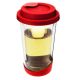 La gourmet Tea & Coffee 0.25L Borosilicate Glass Teacup with silicone cover (Red)